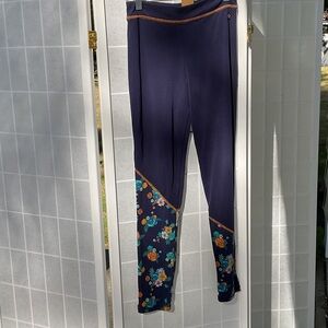 Navy Floral Kids Leggings